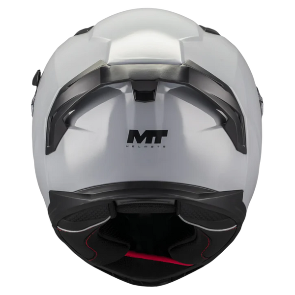 MT-Helmets Braker SV Pure A12 Full-Face Helmet – Gloss Grey – rear view