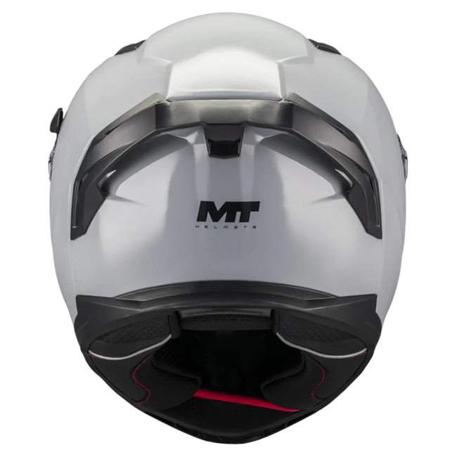 MT-Helmets Braker SV Pure A12 Full-Face Helmet – Gloss Grey – rear view