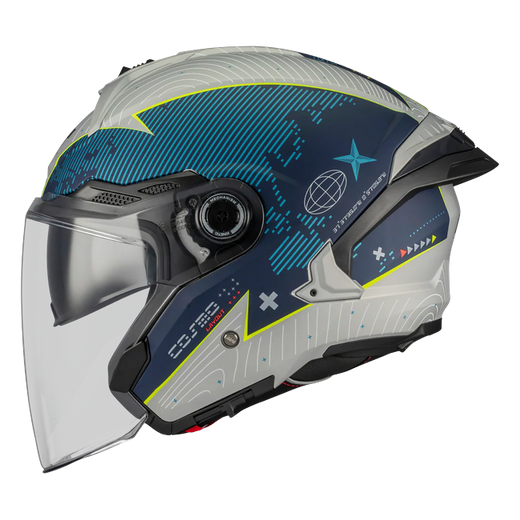 MT-Helmets Cosmo SV Layout C7 Jet Helmet – Matt Dark Blue / Grey