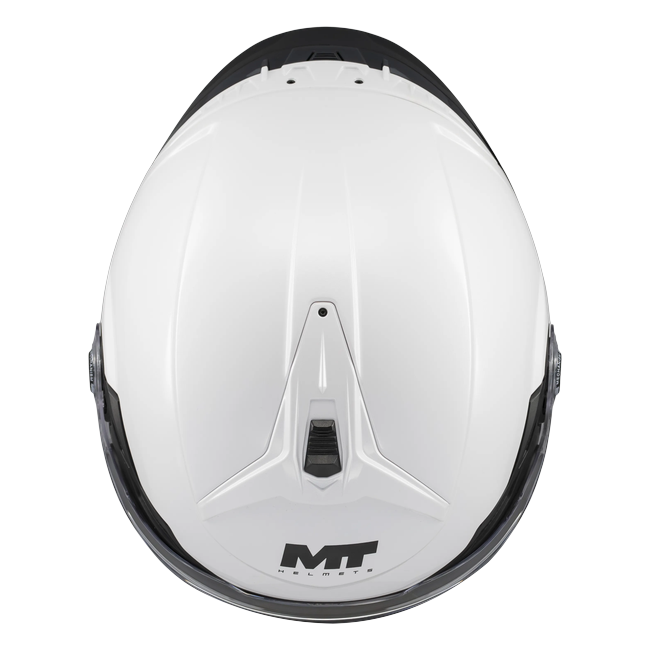 MT-Helmets Cosmo SV Pure A0 Jet Helmet – Gloss White – top view