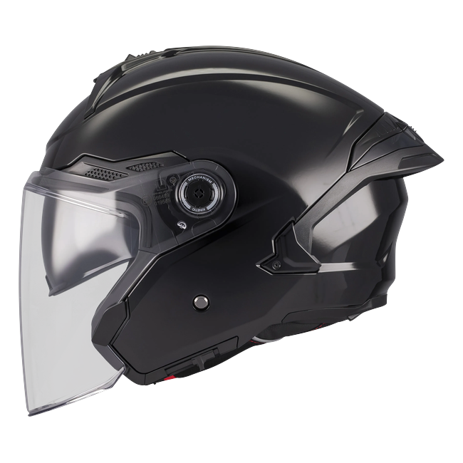 MT-Helmets Cosmo SV Pure A1 Jet Helmet – Gloss Black – left side view