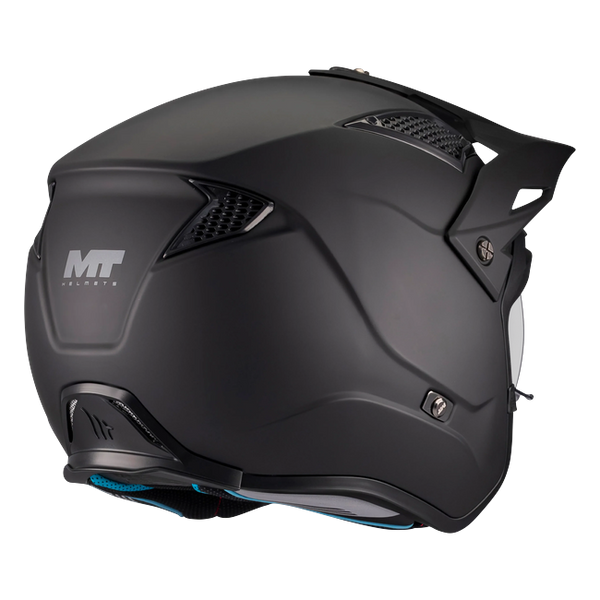 MT-Helmets District SV S Pure A1 Trail Helmet – Matt Black – front view