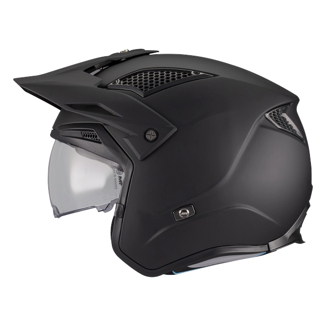 MT-Helmets District SV S Pure A1 Trail Helmet – Matt Black – left side view