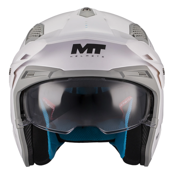MT-Helmets District SV S Soul A2 Trail Helmet – Gloss White – front view