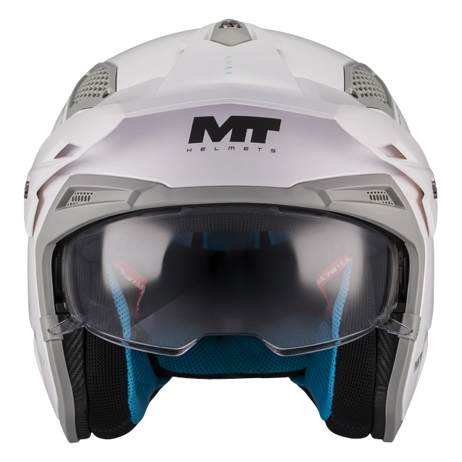 MT-Helmets District SV S Soul A2 Trail Helmet – Gloss White – front view