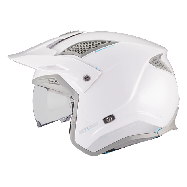 MT-Helmets District SV S Soul A2 Trail Helmet – Gloss White – left side view