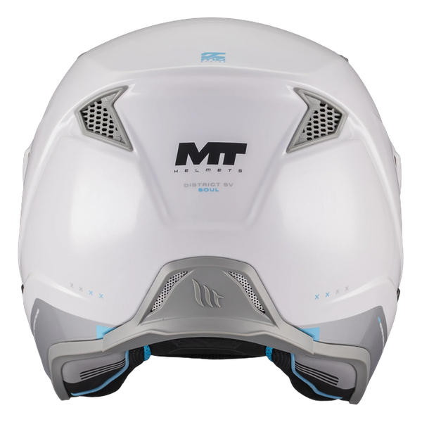 MT-Helmets District SV S Soul A2 Trail Helmet – Gloss White – rear view