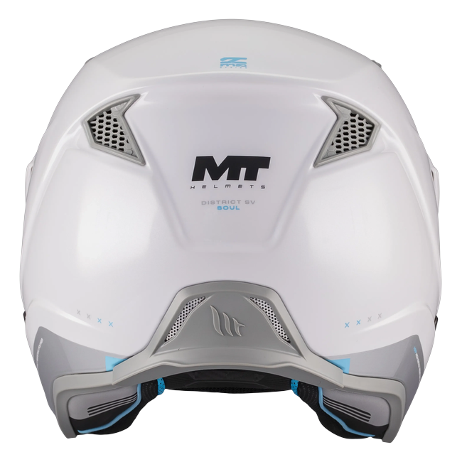 MT-Helmets District SV S Soul A2 Trail Helmet – Gloss White – rear view
