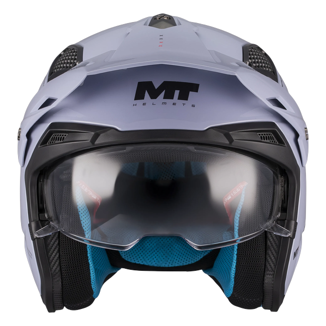 MT-Helmets District SV S Soul C17 Trail Helmet – Gloss Grey – front view