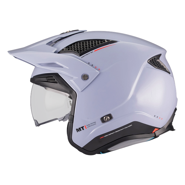 MT-Helmets District SV S Soul C17 Trail Helmet – Gloss Grey – left side view