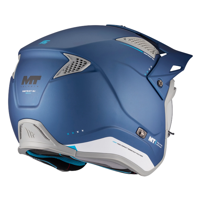 MT-Helmets District SV S Soul C7 Trail Helmet – Matt Dark Blue – rear three-quarter view
