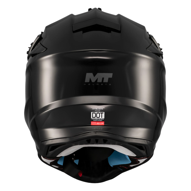 MT-Helmets Falcon S Pure A1 Motocross Helmet – Matt Black – detail view
