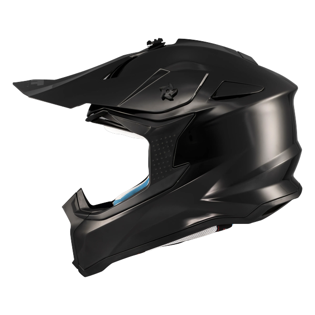 MT-Helmets Falcon S Pure A1 Motocross Helmet – Matt Black – left side view