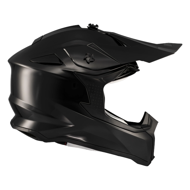 MT-Helmets Falcon S Pure A1 Motocross Helmet – Matt Black – rear view