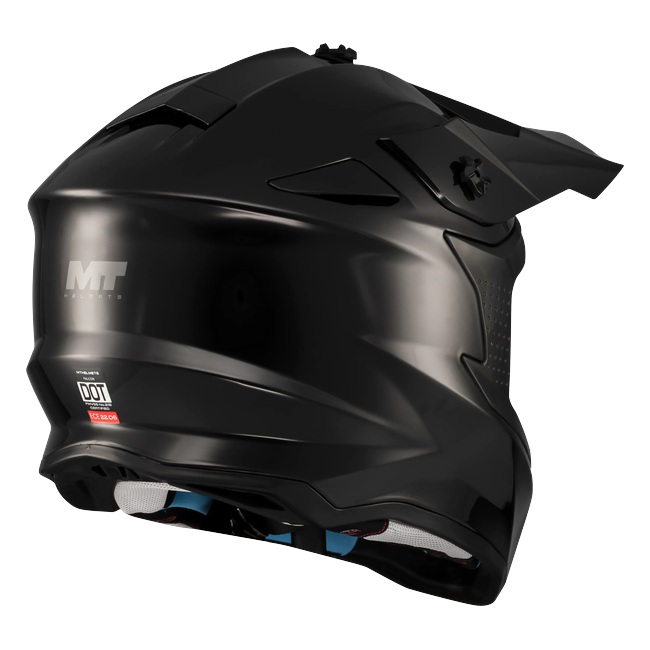 MT-Helmets Falcon S Pure A1 Motocross Helmet – Matt Black – top view