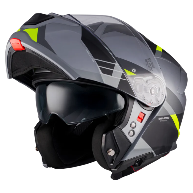 MT-Helmets Genesis R SV Cheeky C3 Flip-Up Helmet – Matt – front three-quarter view