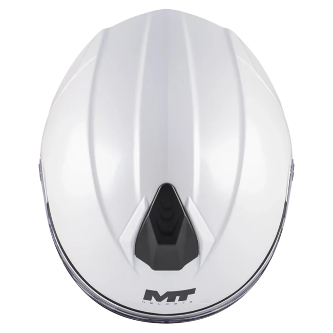 MT-Helmets Genesis R SV Pure A0 Flip-Up Helmet – Gloss White – top view