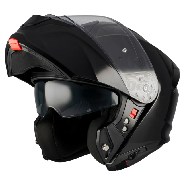 MT-Helmets Genesis R SV Pure A1 Flip-Up Helmet – Gloss Black – view 8