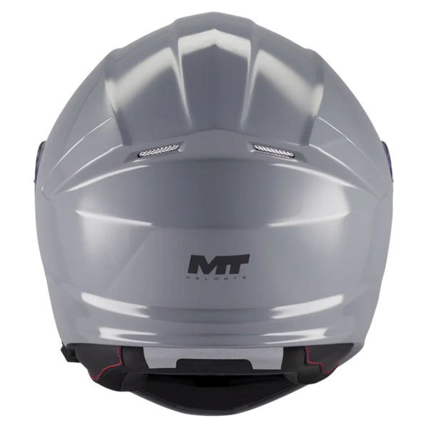 MT-Helmets Genesis R SV Pure A12 Flip-Up Helmet – Gloss Grey – rear view