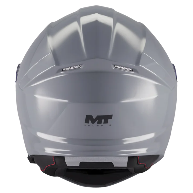 MT-Helmets Genesis R SV Pure A12 Flip-Up Helmet – Gloss Grey – rear view