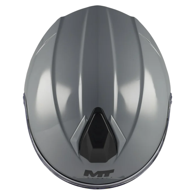 MT-Helmets Genesis R SV Pure A12 Flip-Up Helmet – Gloss Grey – top view