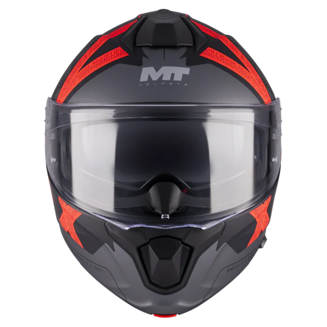 MT-Helmets Genesis R SV Shift B15 Flip-Up Helmet – Matt – front view
