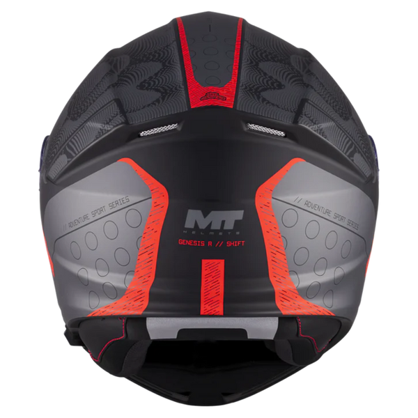 MT-Helmets Genesis R SV Shift B15 Flip-Up Helmet – Matt – rear three-quarter view