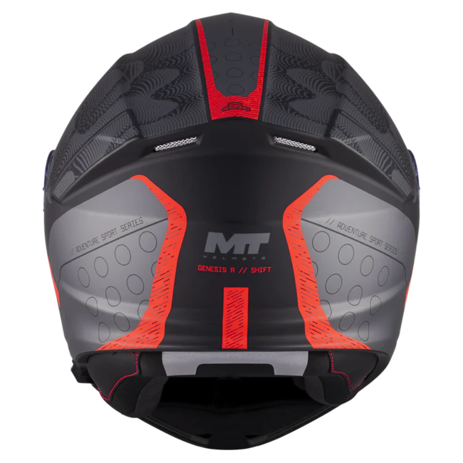 MT-Helmets Genesis R SV Shift B15 Flip-Up Helmet – Matt – rear three-quarter view