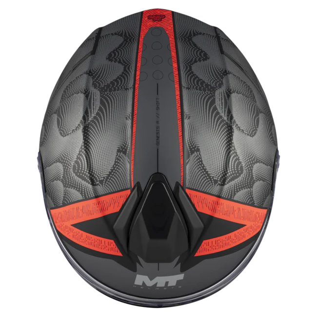 MT-Helmets Genesis R SV Shift B15 Flip-Up Helmet – Matt – top view