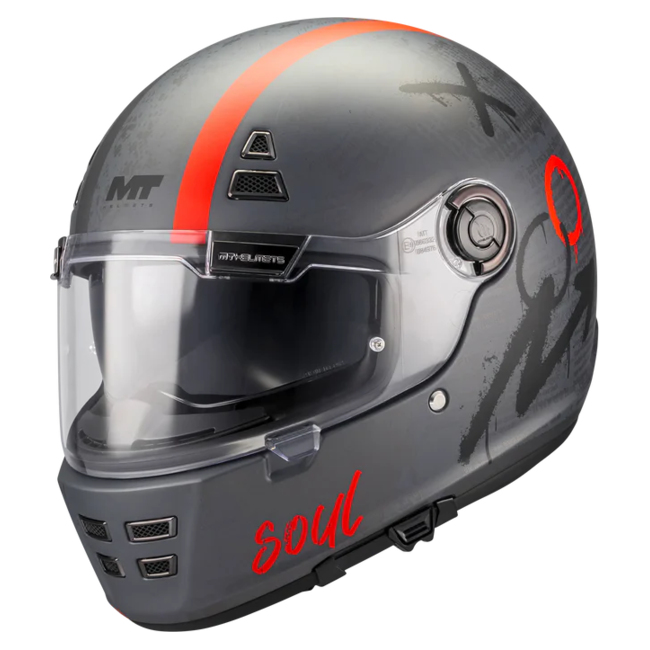 MT-Helmets Jarama SV Papercut C15 Full-Face Helmet – Matt – front three-quarter view