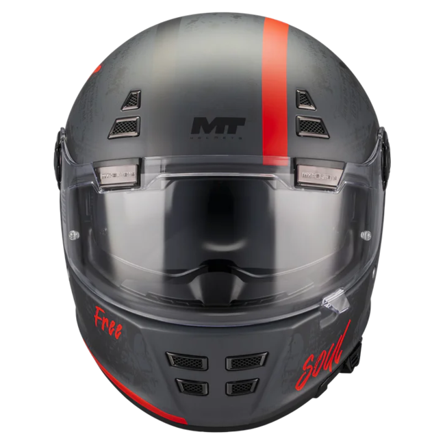 MT-Helmets Jarama SV Papercut C15 Full-Face Helmet – Matt – front view