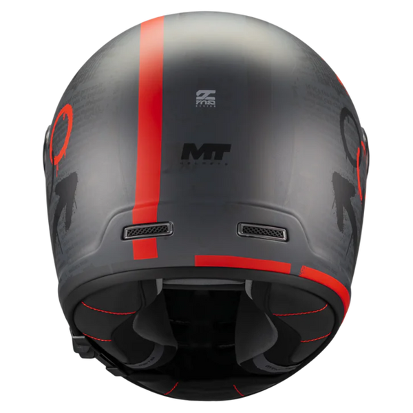 MT-Helmets Jarama SV Papercut C15 Full-Face Helmet – Matt – rear view