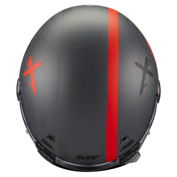 MT-Helmets Jarama SV Papercut C15 Full-Face Helmet – Matt – top view