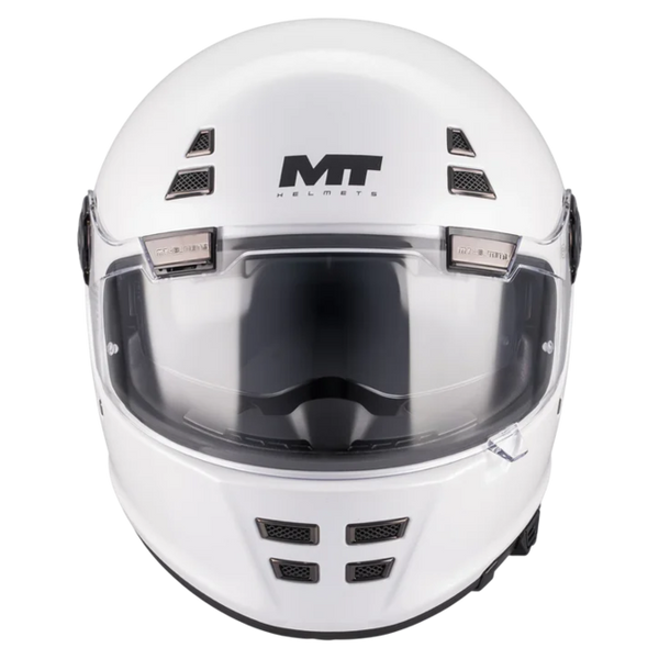 MT-Helmets Jarama SV Pure A0 Full-Face Helmet – Gloss White – front view