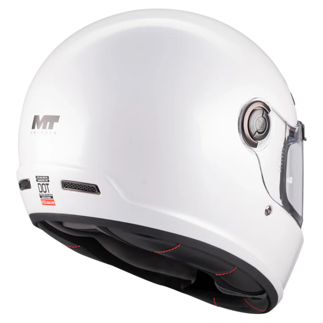 MT-Helmets Jarama SV Pure A0 Full-Face Helmet – Gloss White – rear three-quarter view