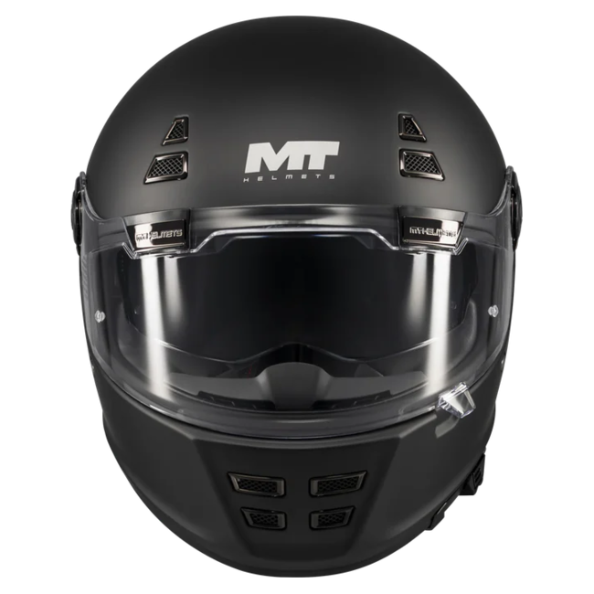 MT-Helmets Jarama SV Pure A1 Full-Face Helmet – Matt Black – front view