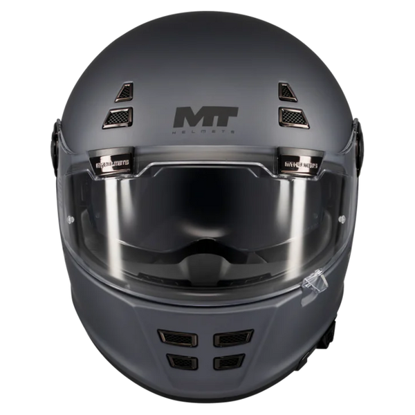 MT-Helmets Jarama SV Pure A2 Full-Face Helmet – Matt Grey – front view