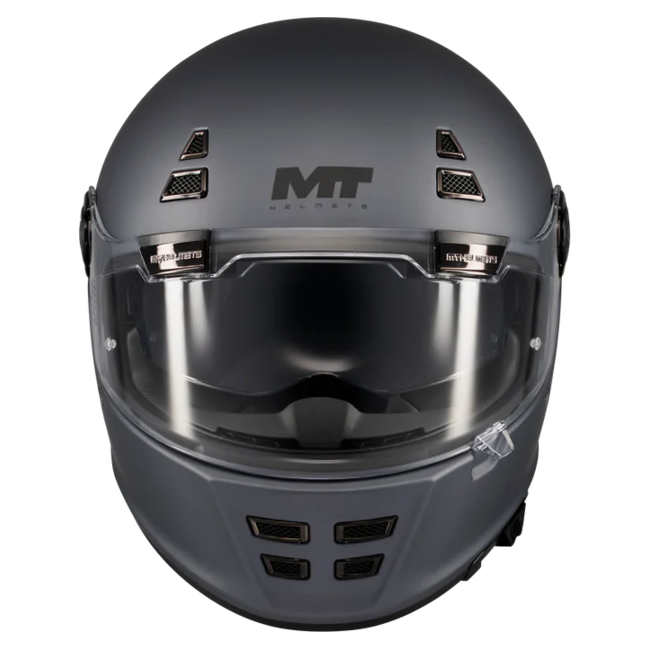 MT-Helmets Jarama SV Pure A2 Full-Face Helmet – Matt Grey – front view