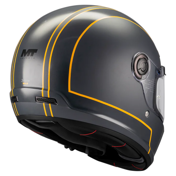 MT-Helmets Jarama SV Wild C2 Full-Face Helmet – Matt / Gloss – rear three-quarter view