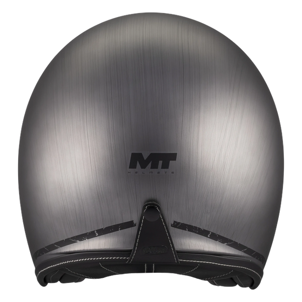 MT-Helmets Le Mans 2 SV S Brushed A2 Jet Helmet – Matt Grey – rear view