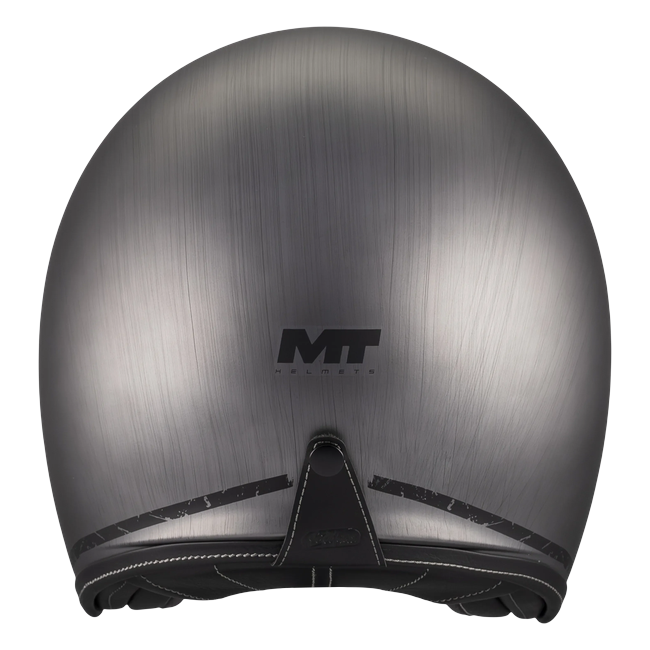 MT-Helmets Le Mans 2 SV S Brushed A2 Jet Helmet – Matt Grey – rear view