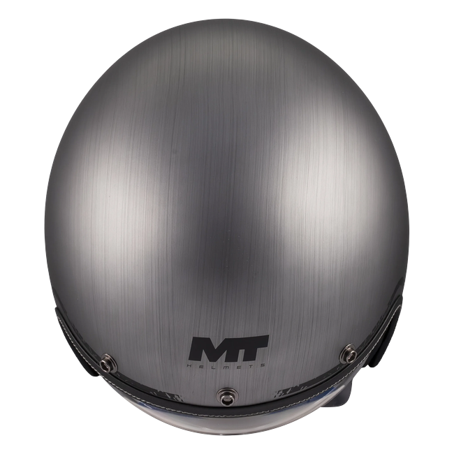 MT-Helmets Le Mans 2 SV S Brushed A2 Jet Helmet – Matt Grey – top view