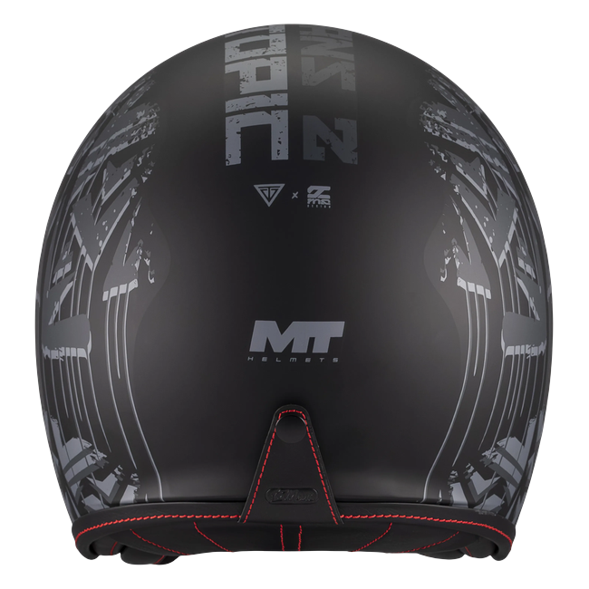 MT-Helmets Le Mans 2 SV S Dystopic B12 Jet Helmet – Matt Black – rear view