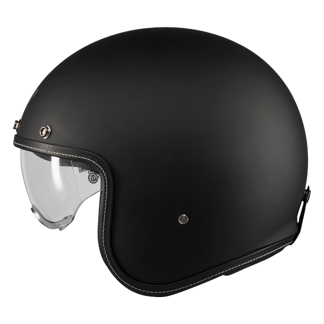MT-Helmets Le Mans 2 SV S Pure A1 Jet Helmet – Matt Black – left side view
