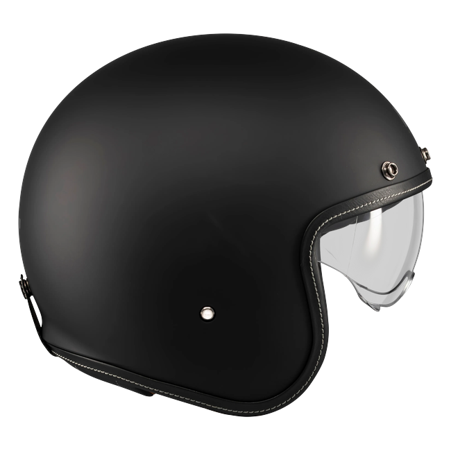 MT-Helmets Le Mans 2 SV S Pure A1 Jet Helmet – Matt Black – rear view