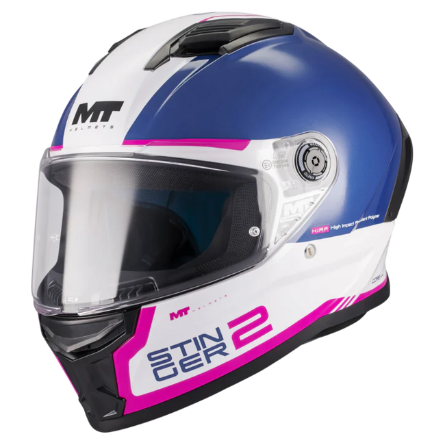 MT-Helmets Stinger 2 Core A8 Full-Face Helmet – Gloss – front three-quarter view