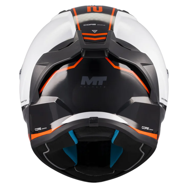 MT-Helmets Stinger 2 Core B0 Full-Face Helmet – Gloss – rear view