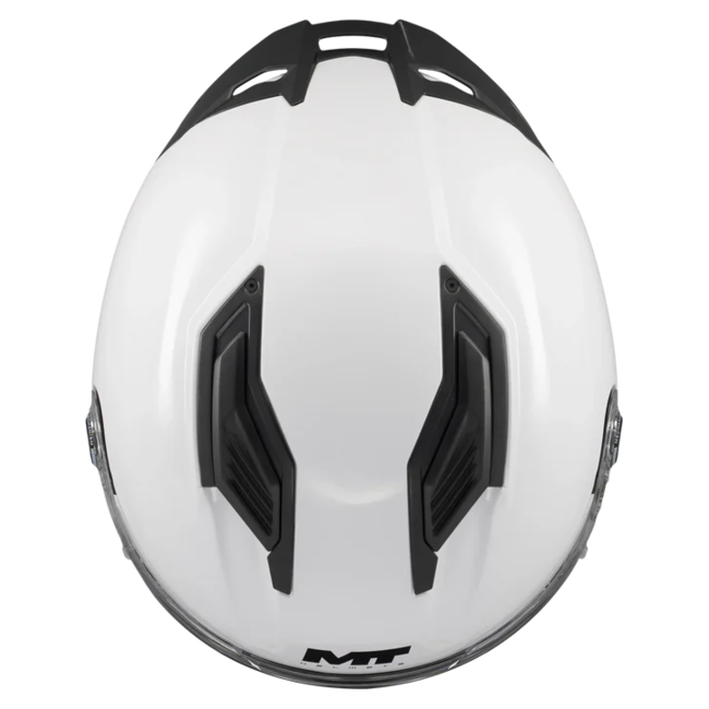 MT-Helmets Stinger 2 Pure A0 Full-Face Helmet – Gloss White Pearl – top view