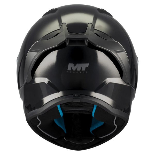 MT-Helmets Stinger 2 Pure A1 Full-Face Helmet – Gloss Black – rear view