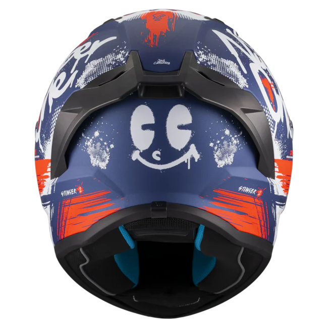MT-Helmets Stinger 2 Rocket C17 Full-Face Helmet – Matt – rear view